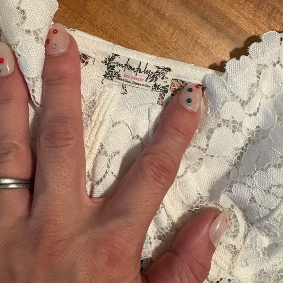 Free People Intimately Lace Longline Bralette Ivory Small NWT 0269 - Picture 2 of 6